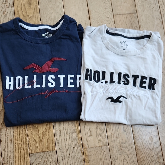 Hollister Other - Hollister MENS' Navy and White Logo Tees